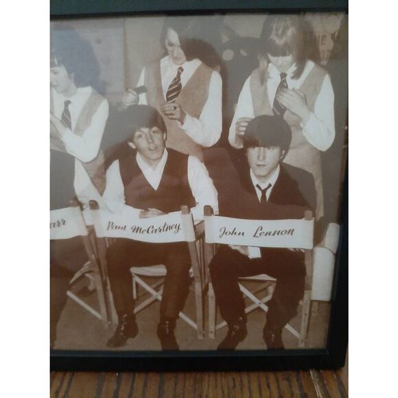 11x14 The Beatles Framed Picture Sepia Toning Wall Decor Rock N Roll Decoration - Picture 2 of 4